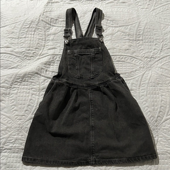 ZARA - Girls' Dark Gray Denim Overall Dress SZ: 10 - Picture 3 of 7